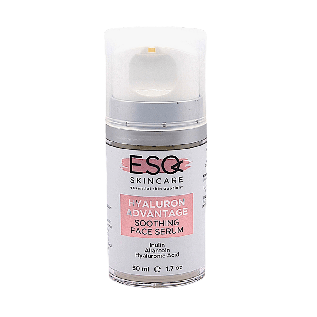 ESQ Skincare Hyaluron Advantage Soothing Face Serum bottle on a white background